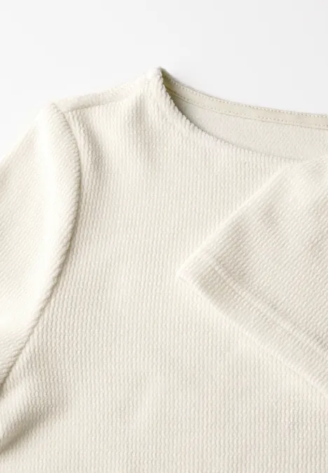 Shirt mit U-Boot-Ausschnitt lucid white