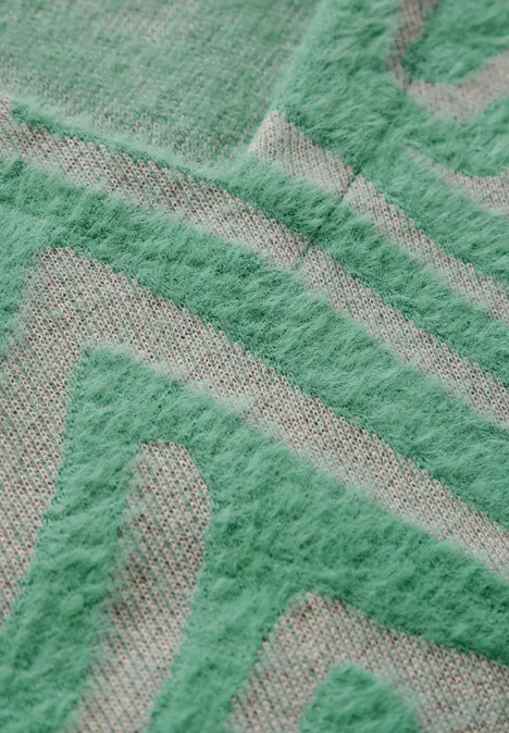 Gemustertes Cozy Shirt sunlit green