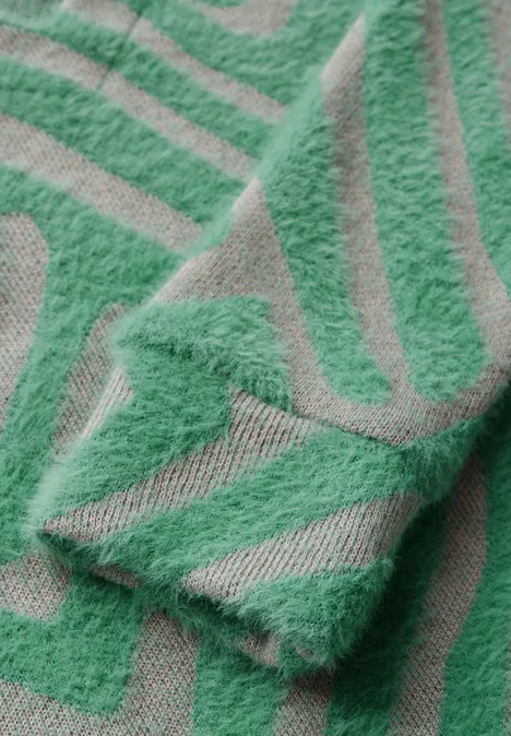 Gemustertes Cozy Shirt sunlit green