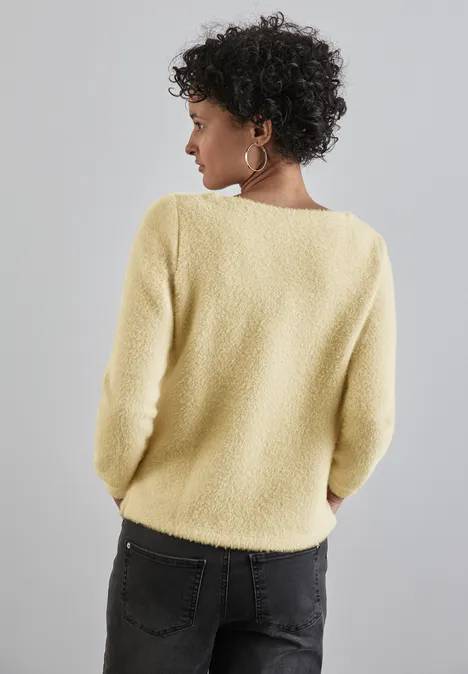 Shirt mit Glitzerdetails caramel yellow