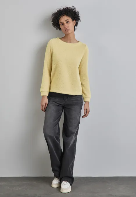 Shirt mit Glitzerdetails caramel yellow