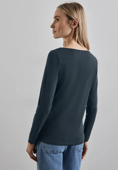 Shirt mit U-Boot-Ausschnitt cool vintage green