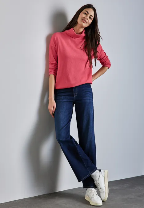Strukturshirt sugar coral
