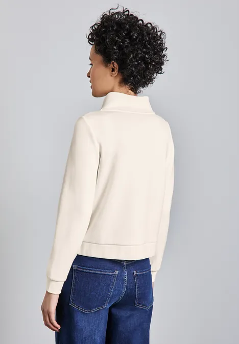 Leichte Sweatjacke lucid white