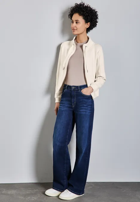 Leichte Sweatjacke lucid white
