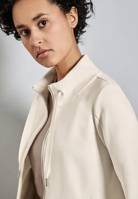 Leichte Sweatjacke lucid white