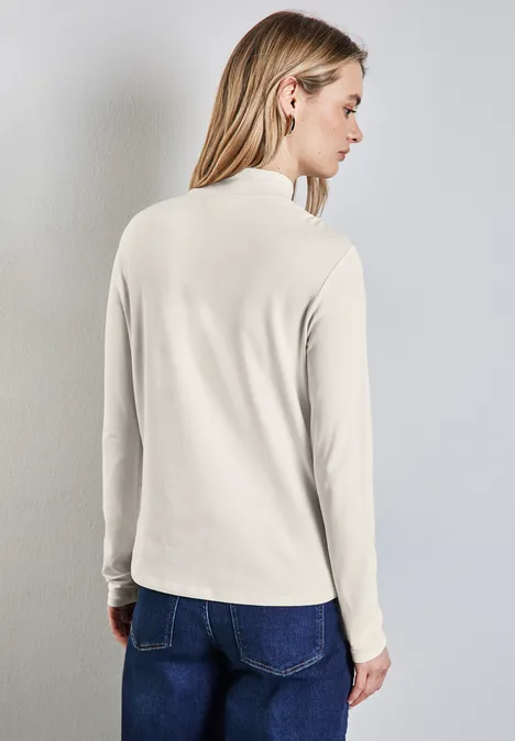 Shirt mit geraffter Schulter lucid white