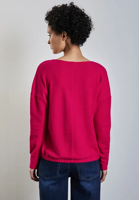 Shirt mit feiner Struktur power berry