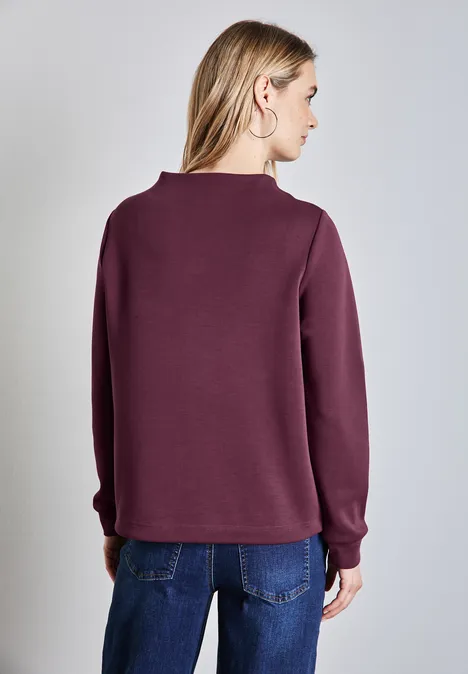 Silk-Look Shirt mulberry red