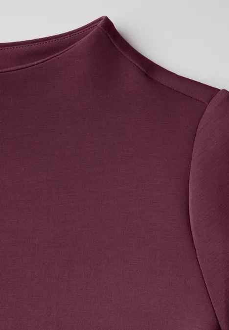 Silk-Look Shirt mulberry red
