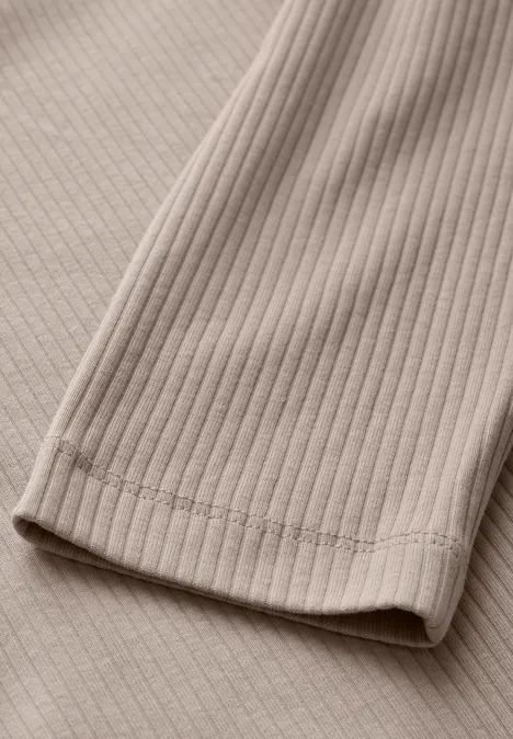 Shirt mit Rippstruktur breezy beige