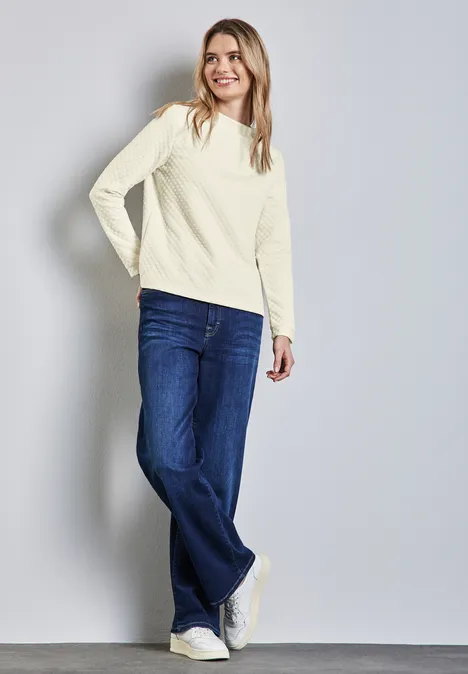 Strukturshirt lucid white