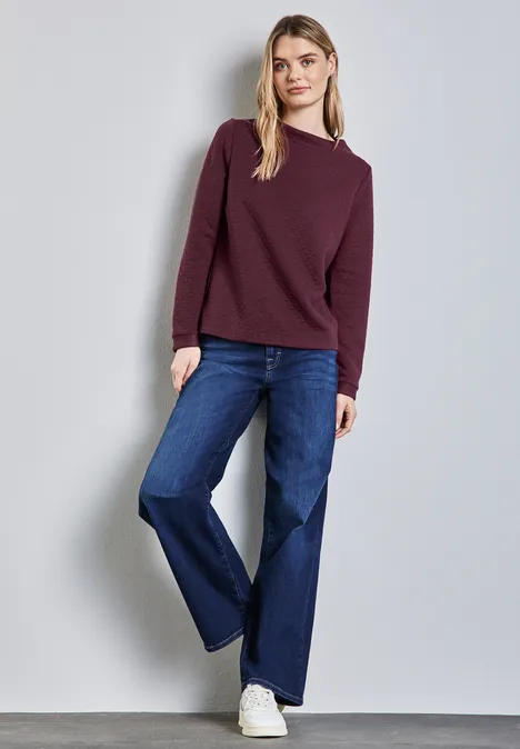 T-shirt à motifs structurés mulberry red