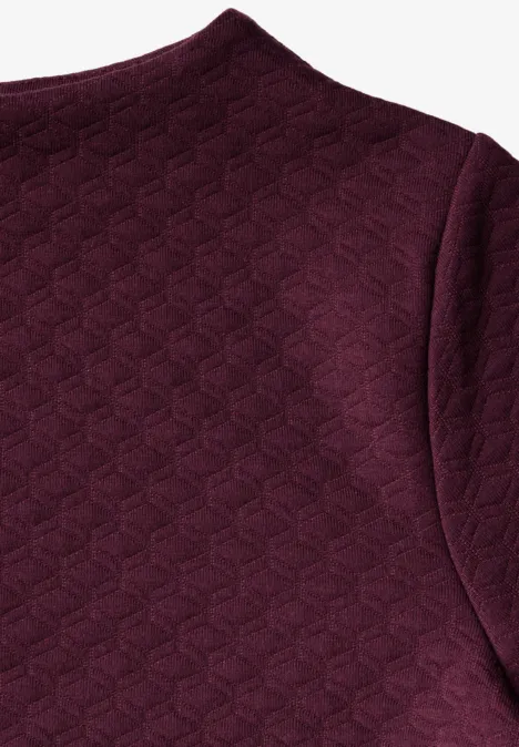 T-shirt à motifs structurés mulberry red