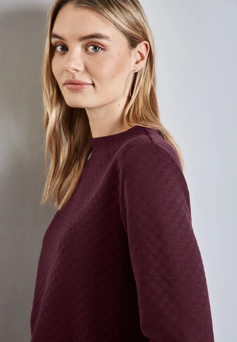 T-shirt à motifs structurés mulberry red