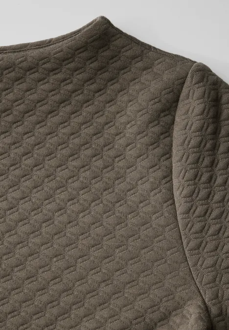 Strukturshirt muddy brown