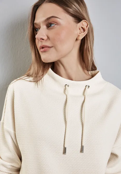 Shirt mit Turtleneck lucid white