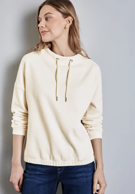 Shirt mit Turtleneck lucid white
