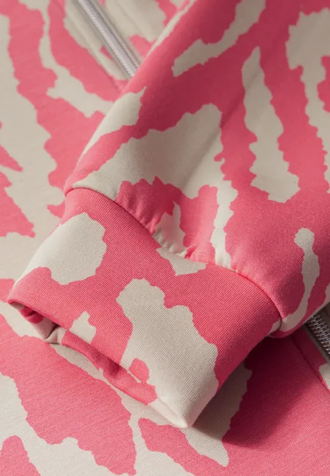 Silk-Look Jacke mit Print sugar coral