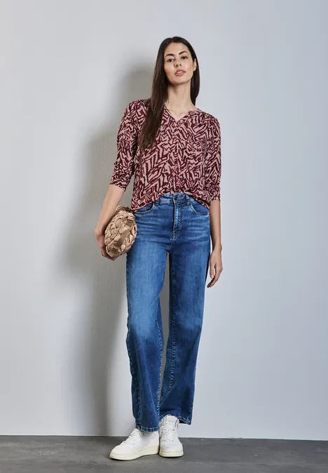 Bedrucktes Shirt mulberry red