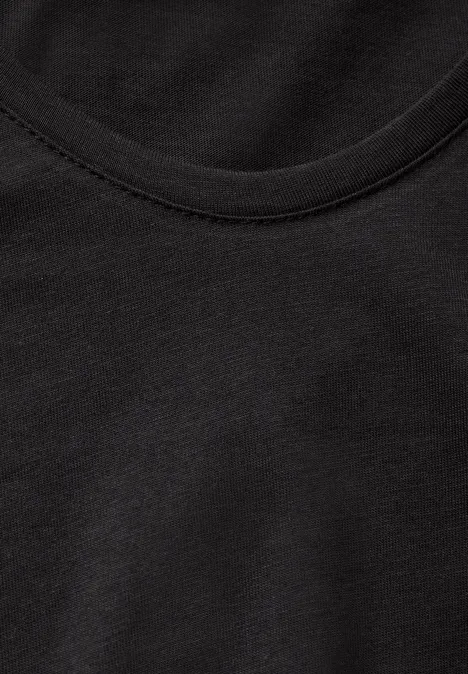 Shirt mit gerundetem V-Neck dark pure grey