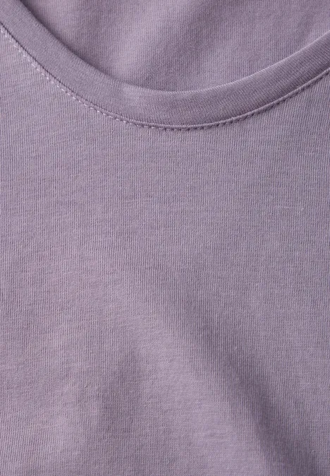 T-shirt avec col en V arrondi wisteria purple