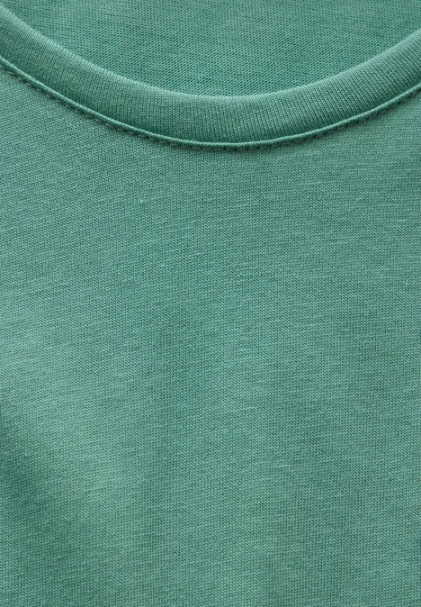 T-shirt avec col en V arrondi sunlit green