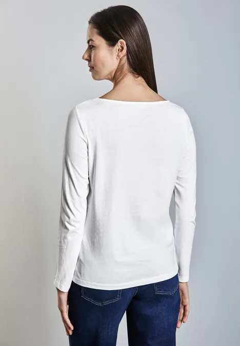 Softes Langarmshirt White