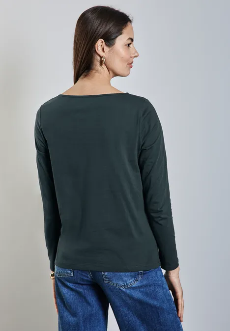 Softes Langarmshirt hunter green