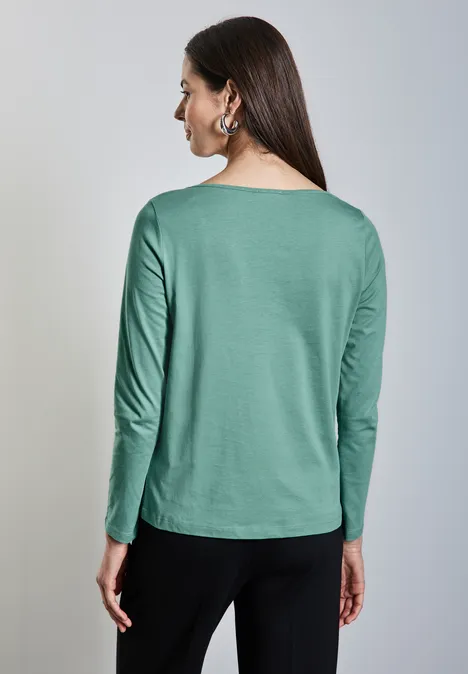 T-shirt à manches longues doux sunlit green