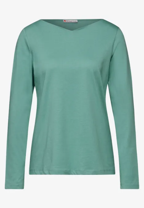 T-shirt à manches longues doux sunlit green