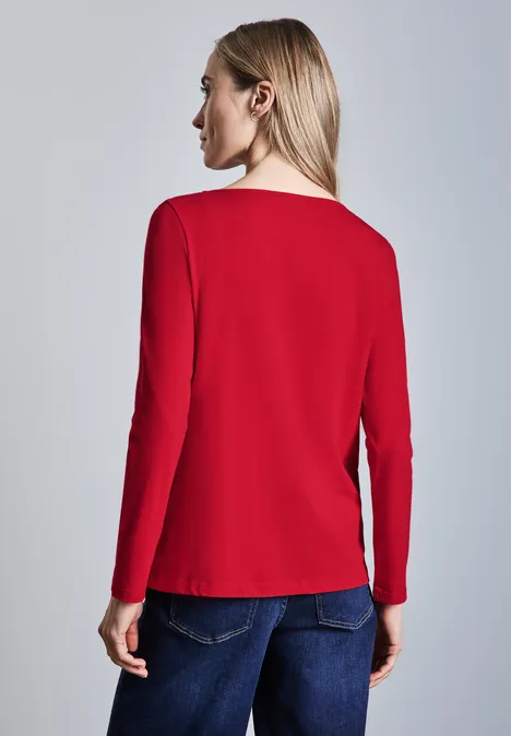 T-shirt à manches longues doux glory red
