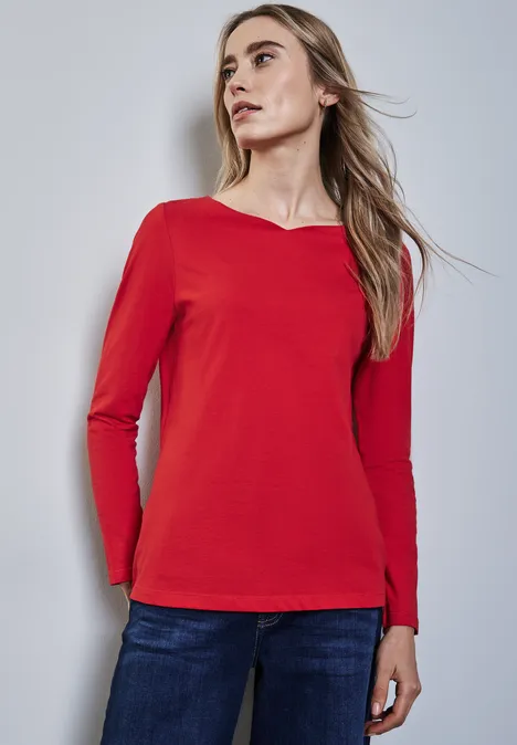T-shirt à manches longues doux glory red