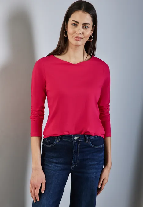T-shirt à manches longues doux power berry
