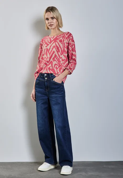 Kuscheliges Jaquard Shirt sugar coral
