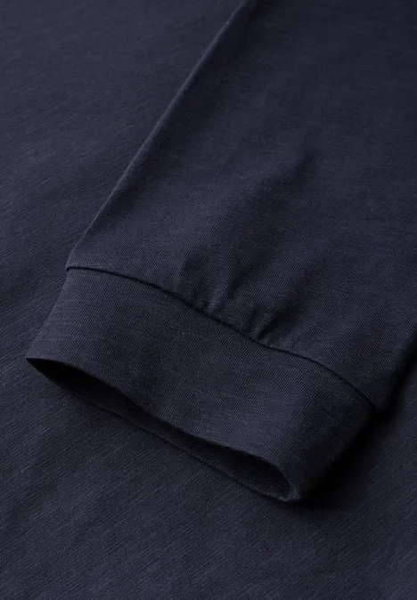 Shirt in Unifarbe deep blue