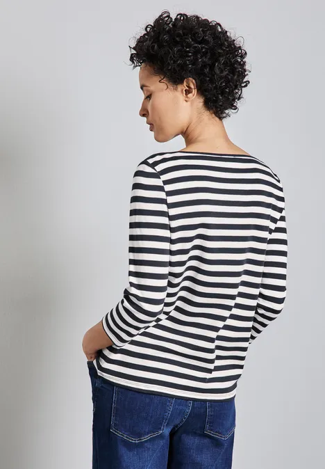 Gestreept overhemd deep blue