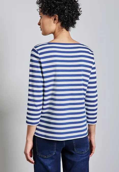 Gestreiftes Shirt dodger blue