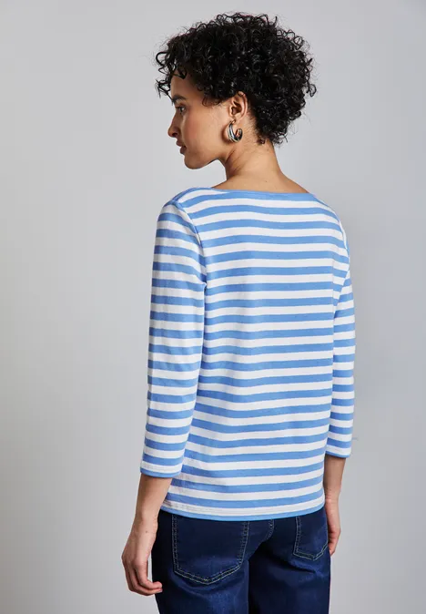 Gestreept overhemd columbia blue