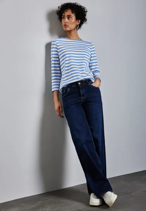 Gestreept overhemd columbia blue