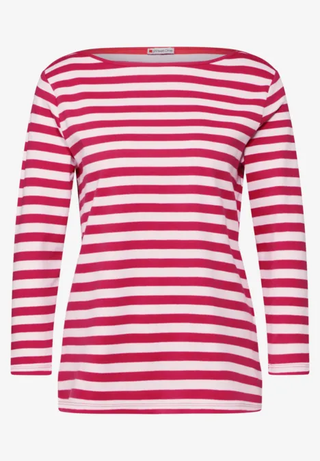 Gestreiftes Shirt power berry