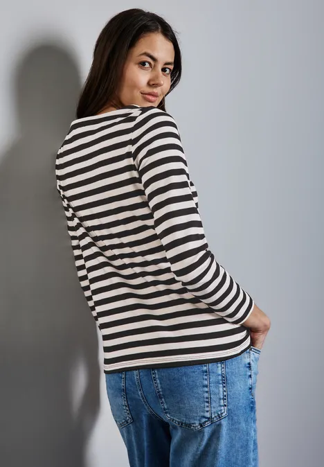 T-shirt à rayures Black