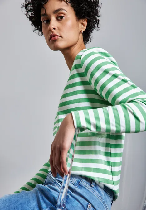 Gestreept overhemd tendril green Gestreept overhemd tendril green