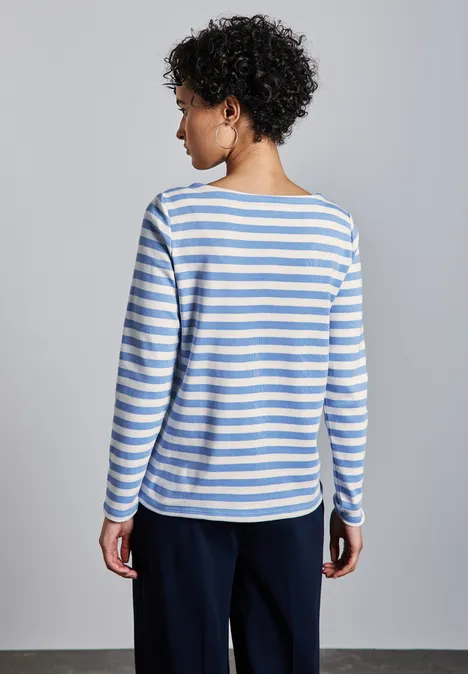 Gestreept overhemd columbia blue