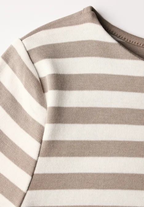T-shirt à rayures safari beige