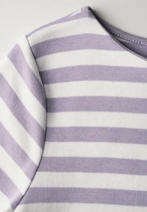 Gestreiftes T-Shirt wisteria purple