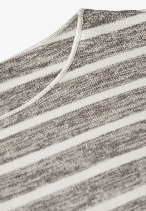 Gestreiftes Shirt smooth sand beige