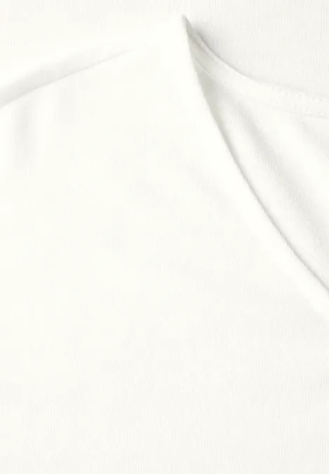 Leinen-Look Shirt off white
