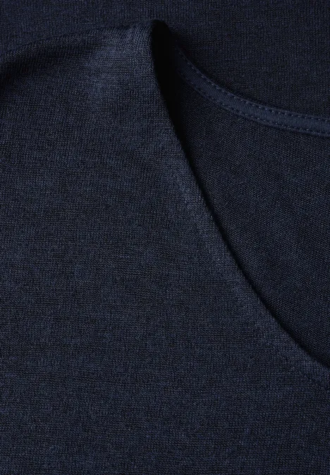 Leinen-Look Shirt deep blue