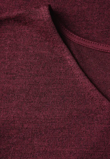 Leinen-Look Shirt dark cherry red